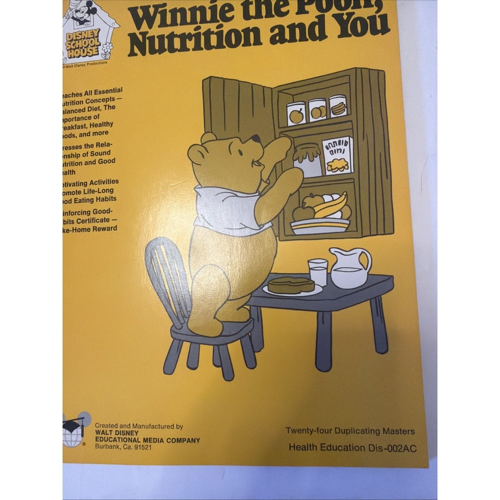 Disney School House Winnie The Pooh Nutrition And You Language Arts Dis 002AC - Picture 5 of 16